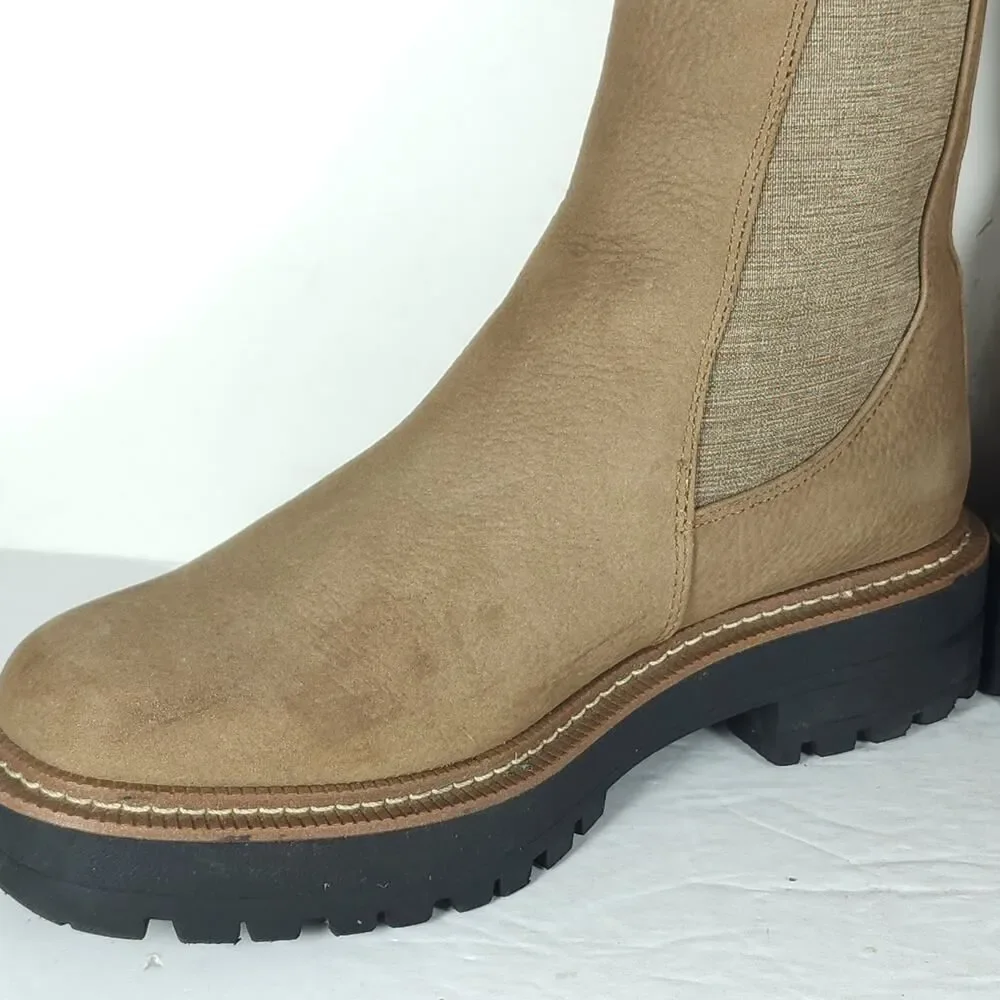 Sam Edelman Women's LAGUNA US9 Leather Tabaco Brown Lined Ankle Chelsea Boots